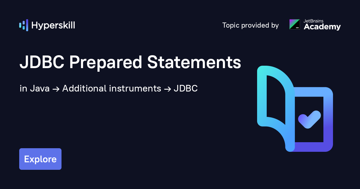 Jdbc Prepared Statements Hyperskill