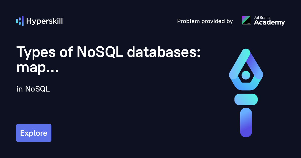 Types of NoSQL databases: map · NoSQL · Hyperskill