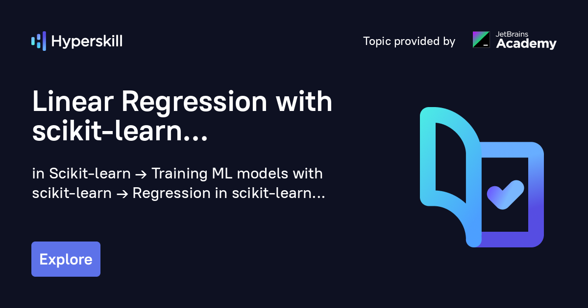 Linear Regression With Scikit Learn · Hyperskill 6903