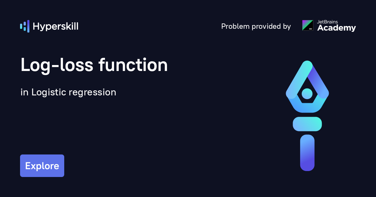 Logloss function · Logistic regression · Hyperskill