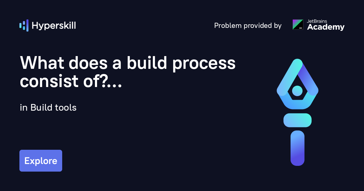 What does a build process consist of? · Build tools · Hyperskill