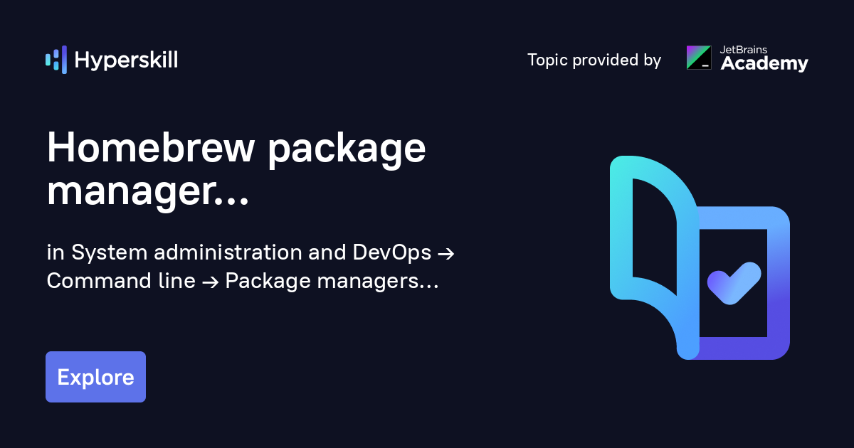 Homebrew Package Manager · Hyperskill