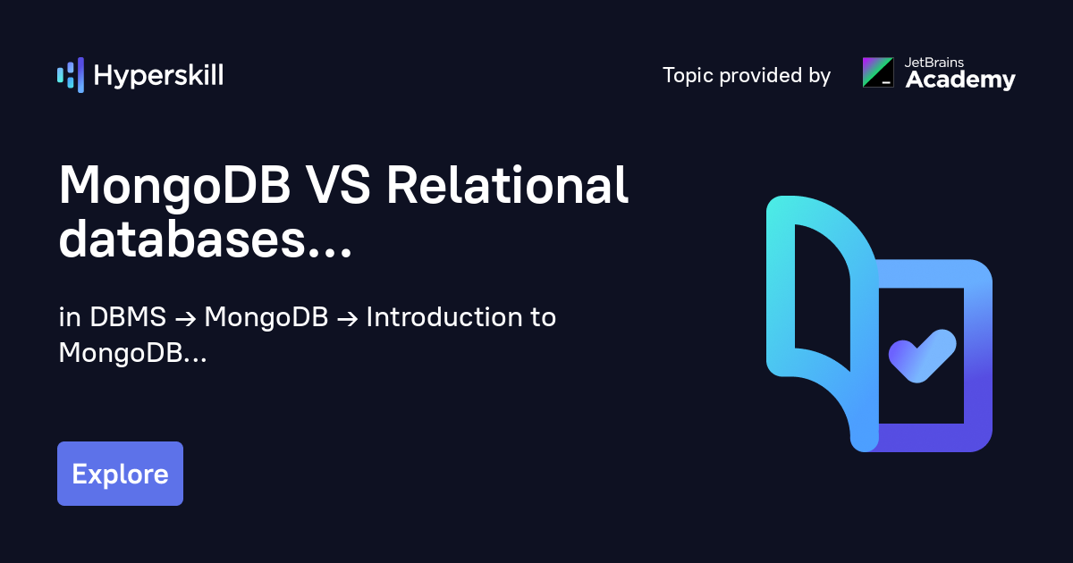 MongoDB VS Relational Databases · Hyperskill