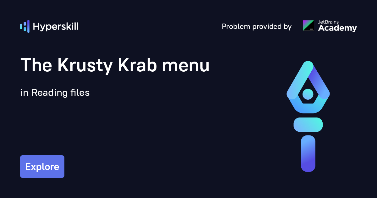 The Krusty Krab Menu · Reading Files · Hyperskill 2721