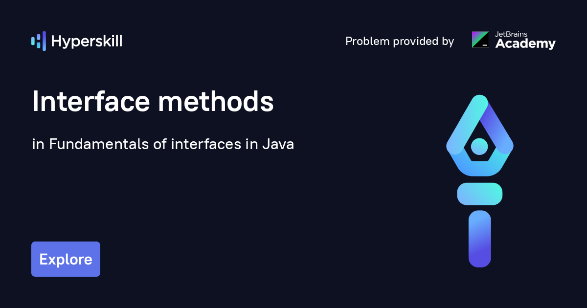 Interface methods · Fundamentals of interfaces in Java · Hyperskill