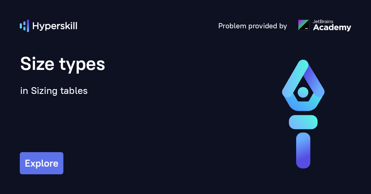Size Types · Sizing Tables · Hyperskill