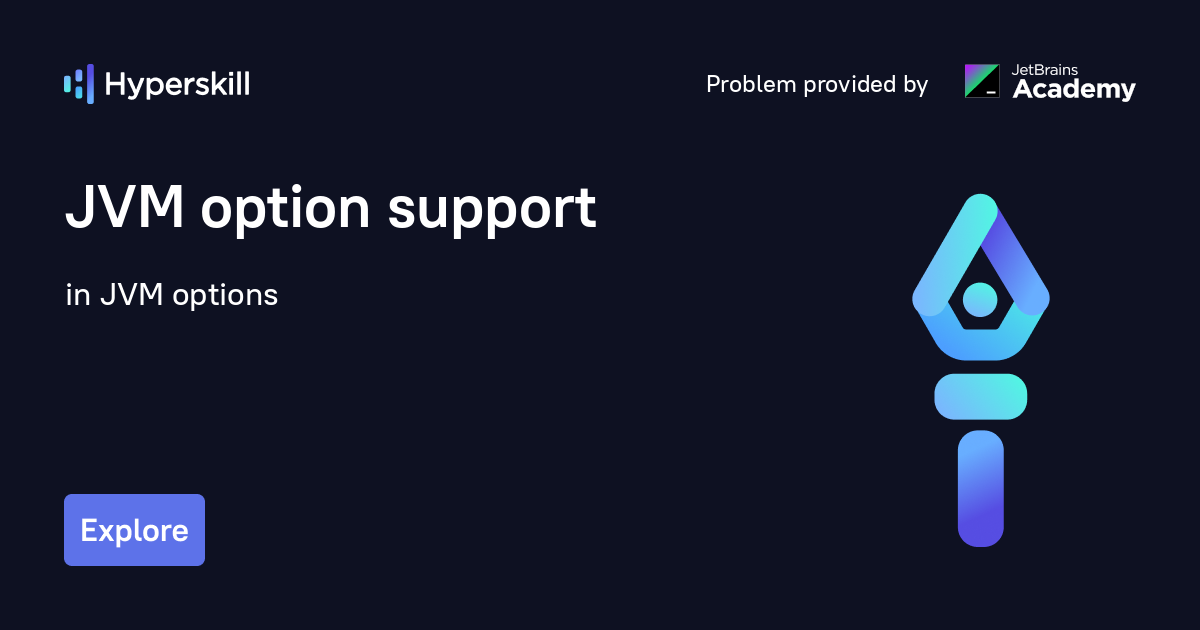 JVM option support · JVM options · Hyperskill