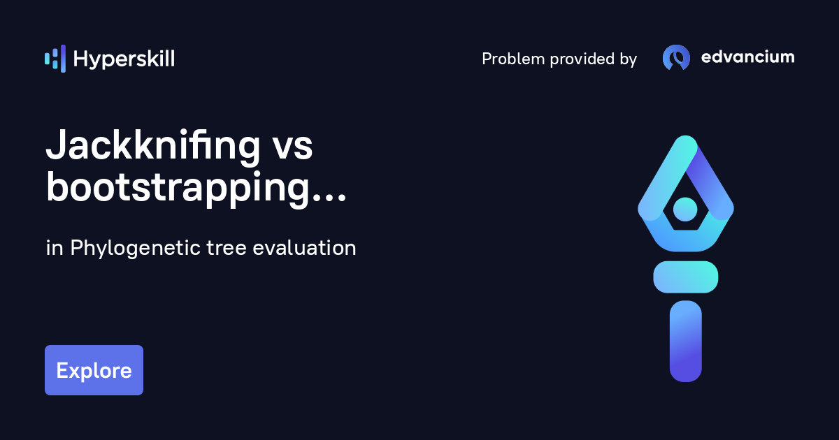 Jackknifing vs bootstrapping · tree evaluation · Hyperskill