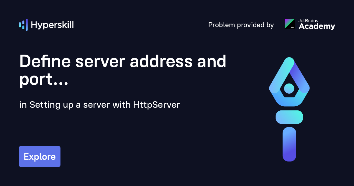 Define server address and port · Setting up a server with HttpServer