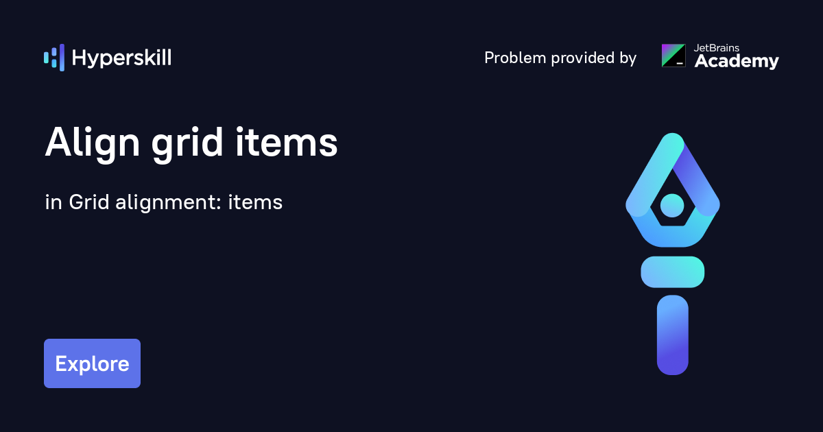 Align grid items · Grid alignment items · Hyperskill