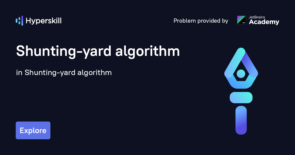Shuntingyard algorithm · Shuntingyard algorithm · Hyperskill