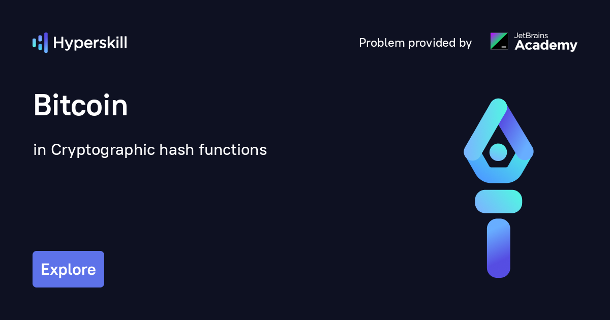 Bitcoin · Cryptographic Hash Functions · Hyperskill