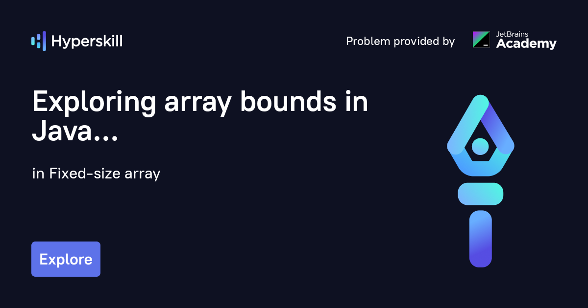 Exploring array bounds in Java · Fixed-size array · Hyperskill