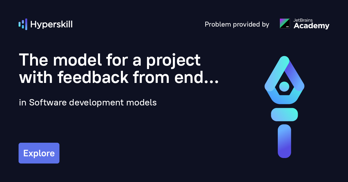 The model for a project with feedback from end users · Software