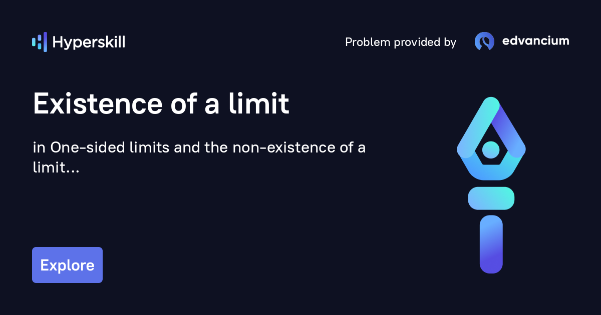 Existence of a limit | One-sided limits and the non-existence of a ...