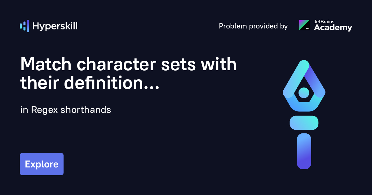 Match character sets with their definition · Shorthands · Hyperskill