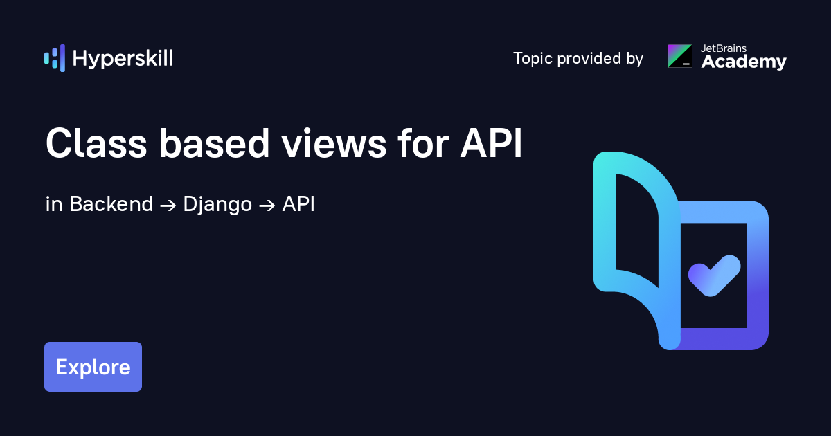 Class based views for API · Hyperskill