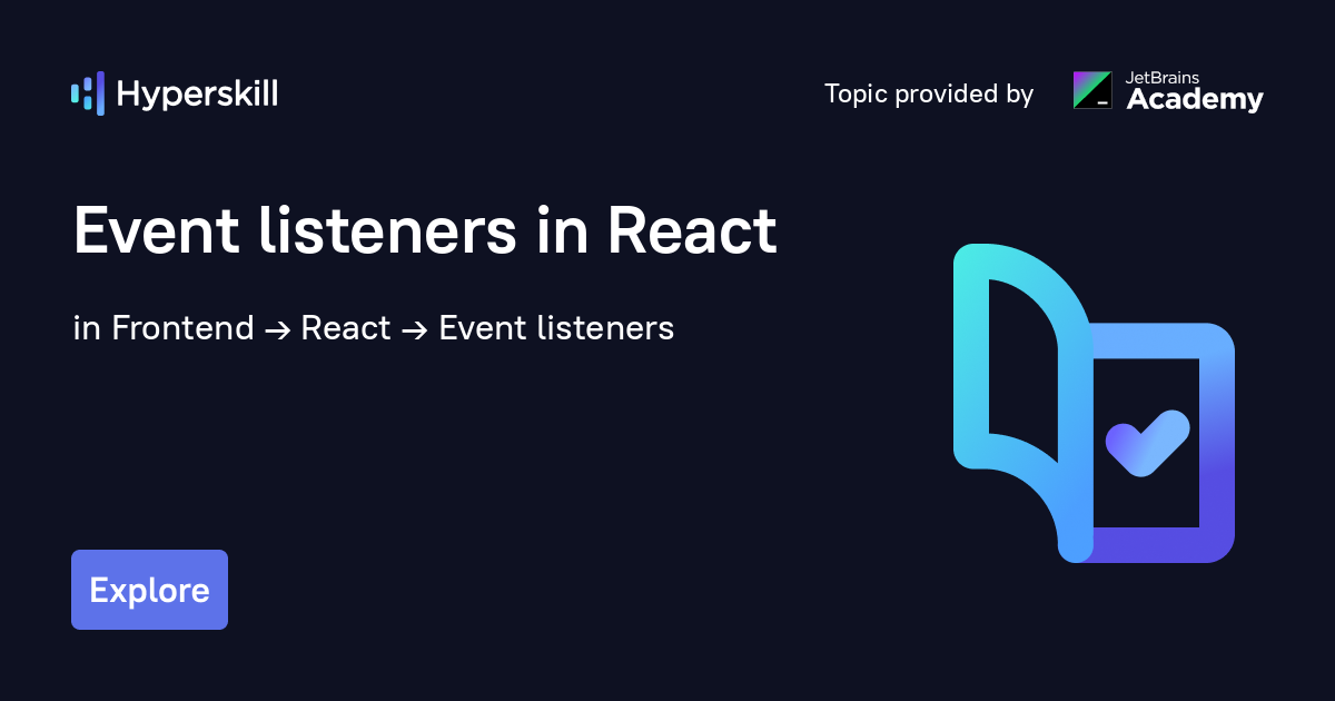 Event listeners in React · Hyperskill