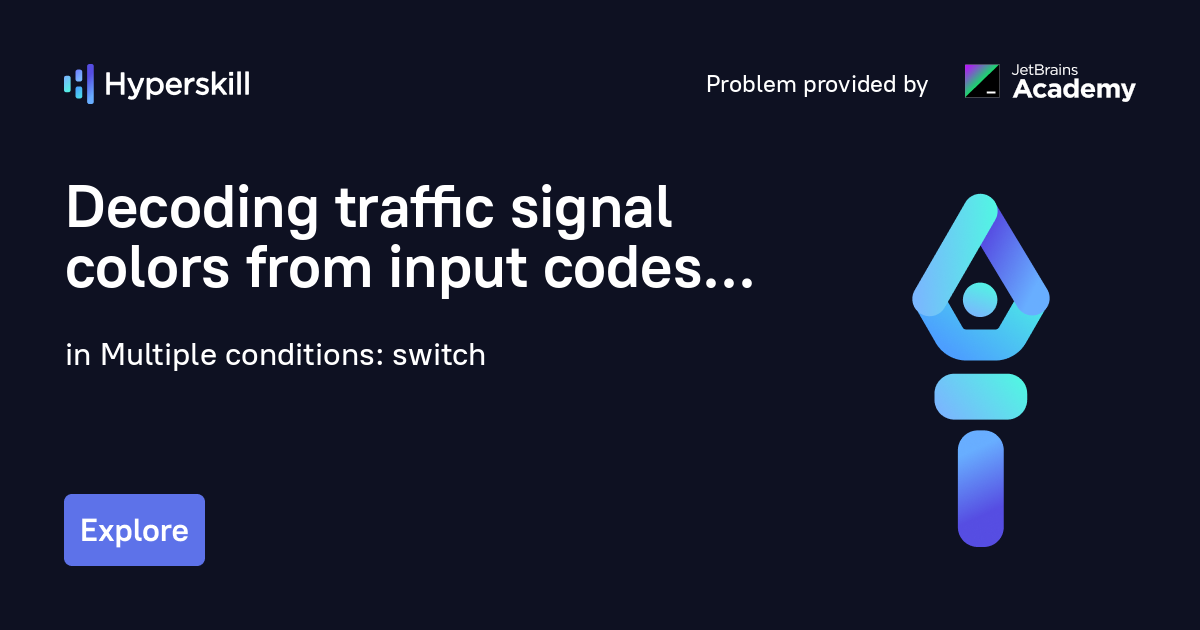 Decoding traffic signal colors from input codes · Multiple conditions