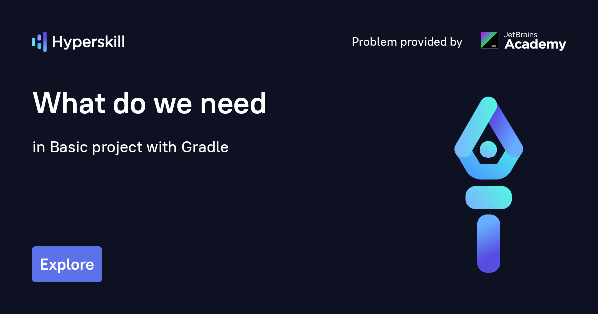 What do we need · Basic project with Gradle · Hyperskill