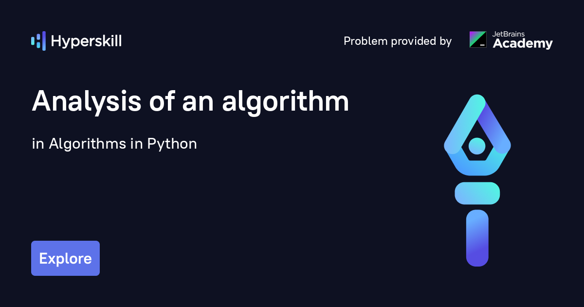 Analysis of an algorithm · Algorithms in Python · Hyperskill