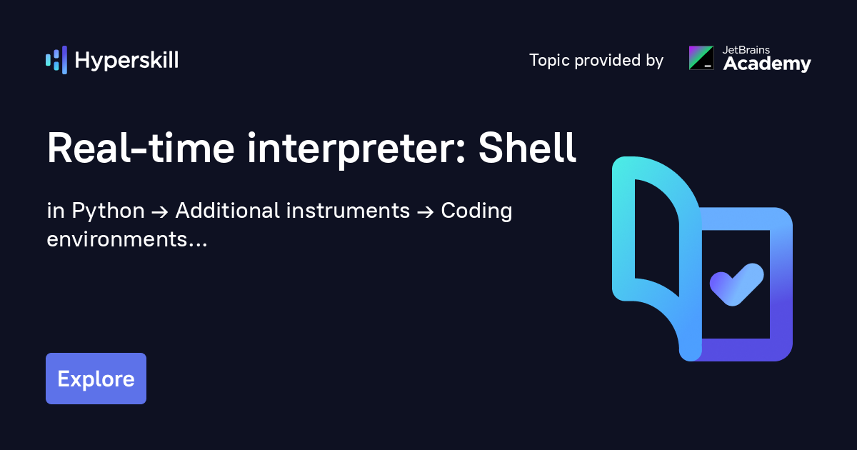 Realtime interpreter Shell · Hyperskill